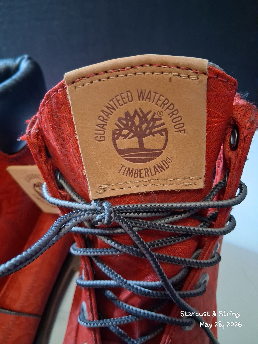 Timberland Mens 6 Inch Premium Waterproof Boots Red Size 9.5 - Picture 13 of 16